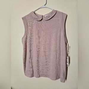 LC Lauren Conrad Purple Muscle Tee Fitted Peter Pan Collar